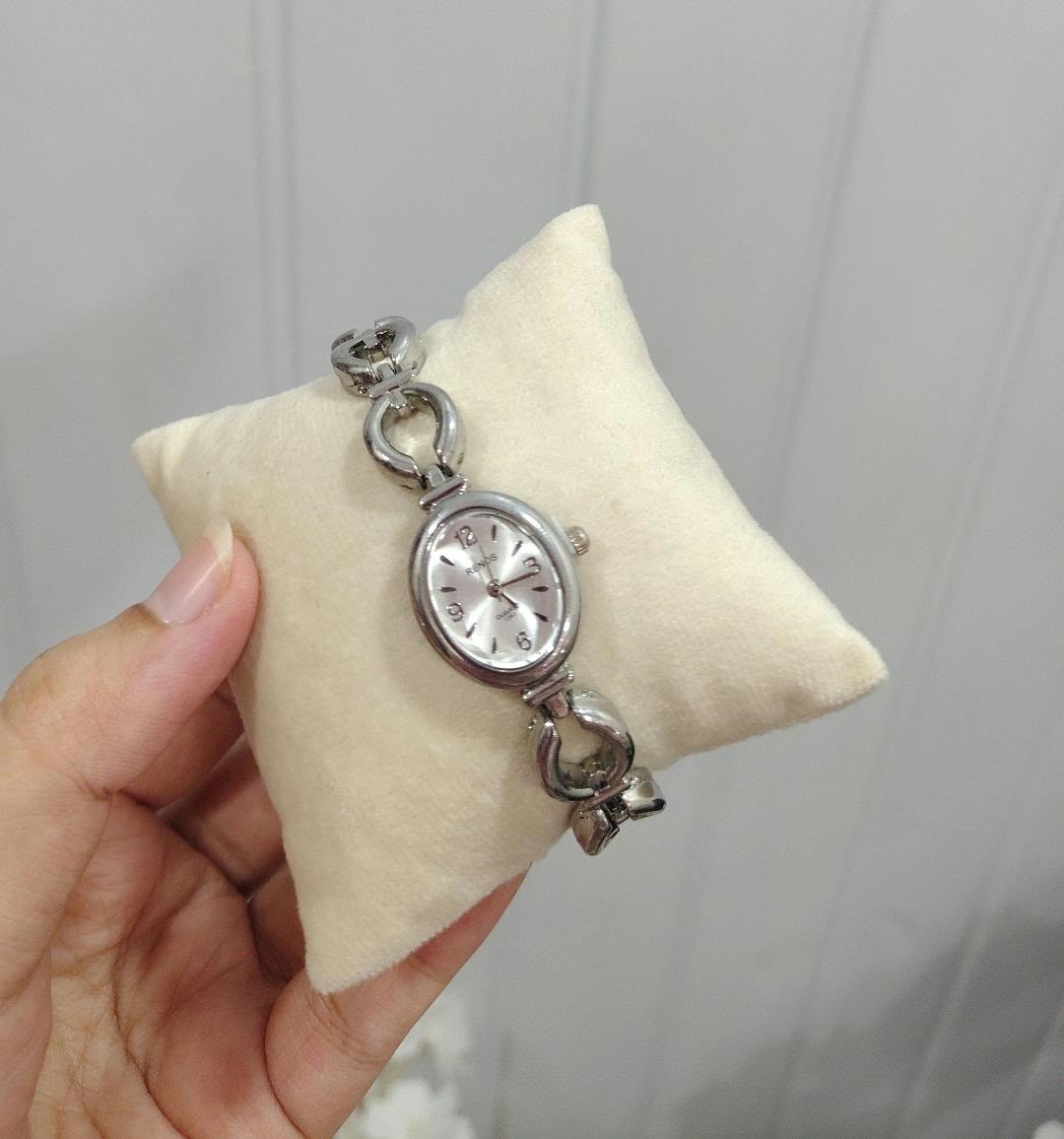 Silver wrist watch