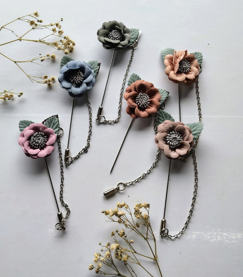 Flower chain hijab pin