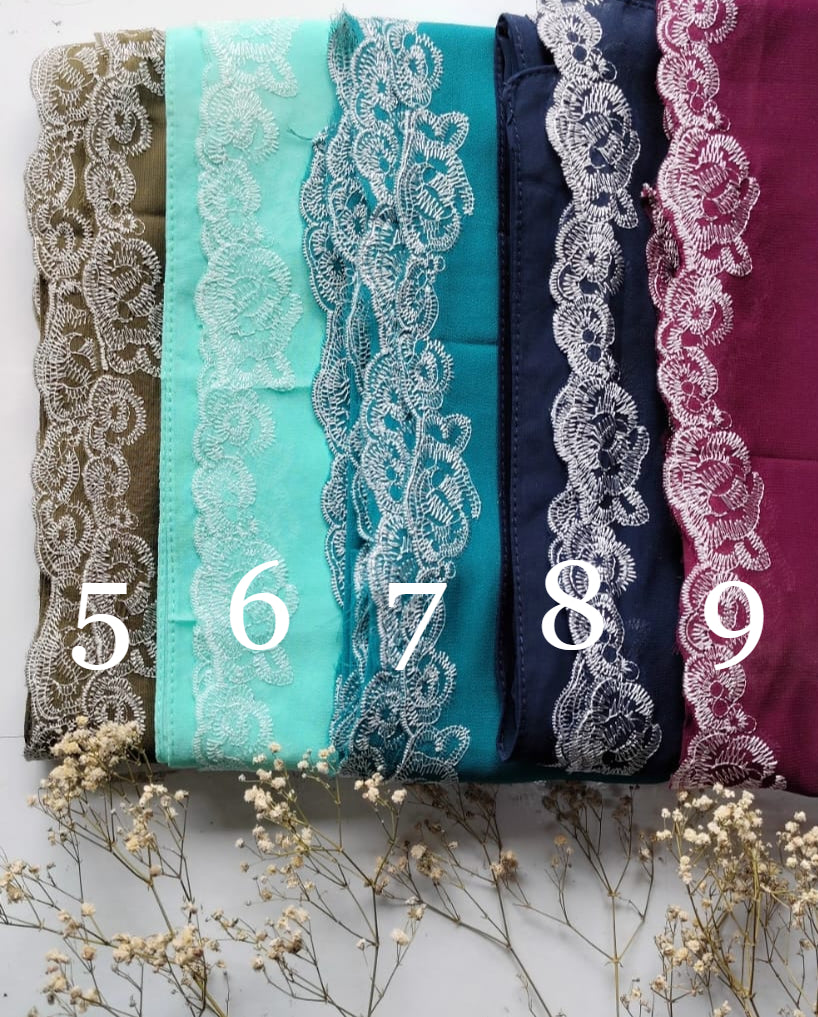 Rose Embroidered Hijabs