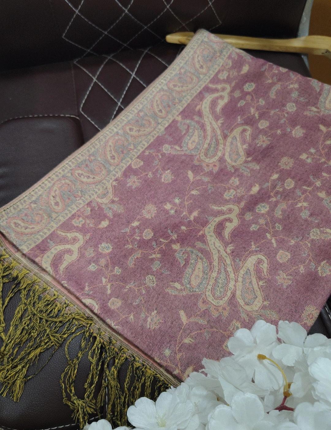 Rose Paisley Pashmina Shawl