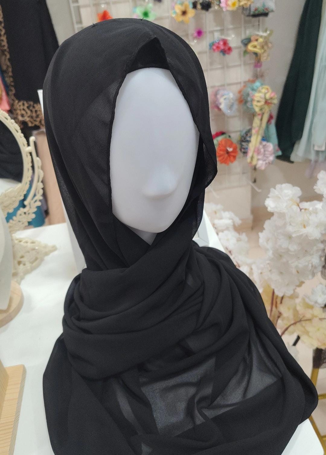 Instant magnetic hijab - Black