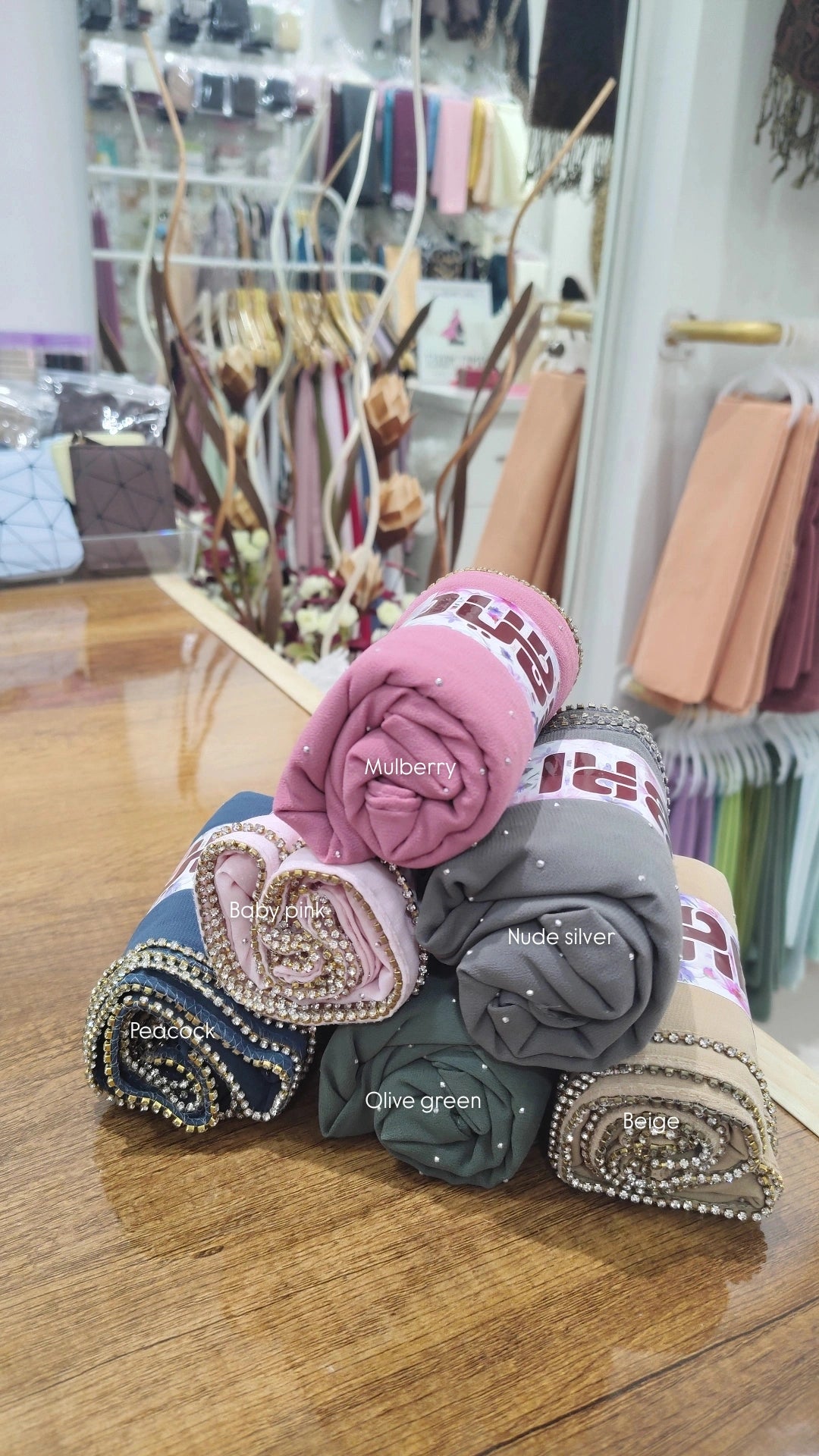 Chiffon Rhinestone hijab