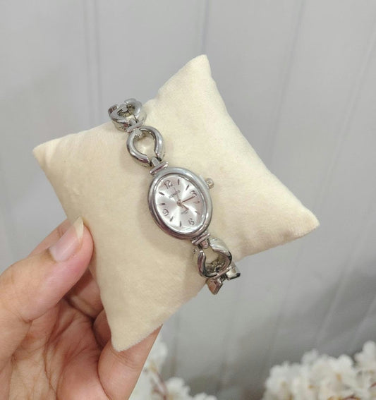 Silver wrist watch