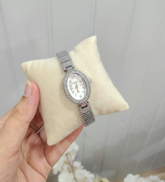 Silver wrist watch