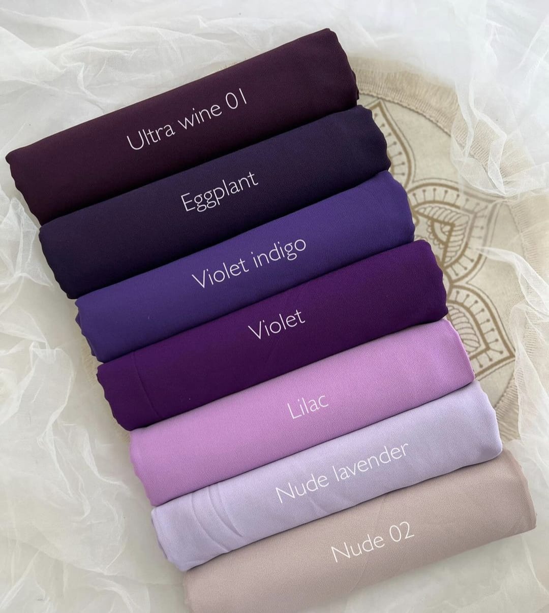 Plain chiffon hijabs