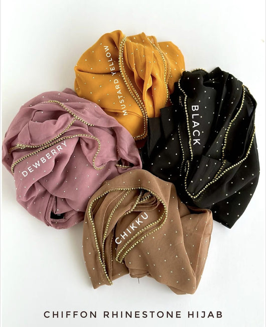 Chiffon Rhinestone Hijabs