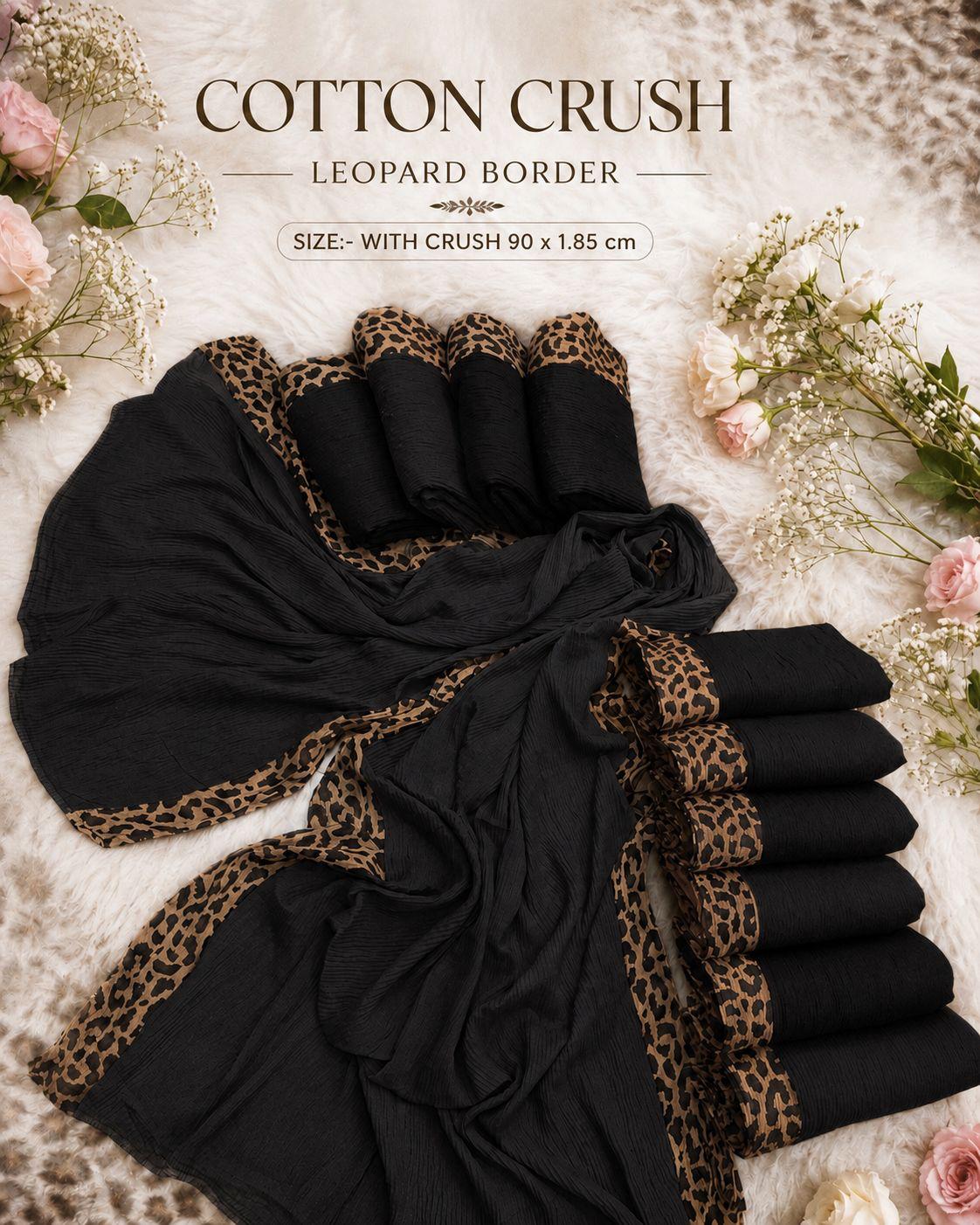 Cotton Crush Leopard Print Hijab