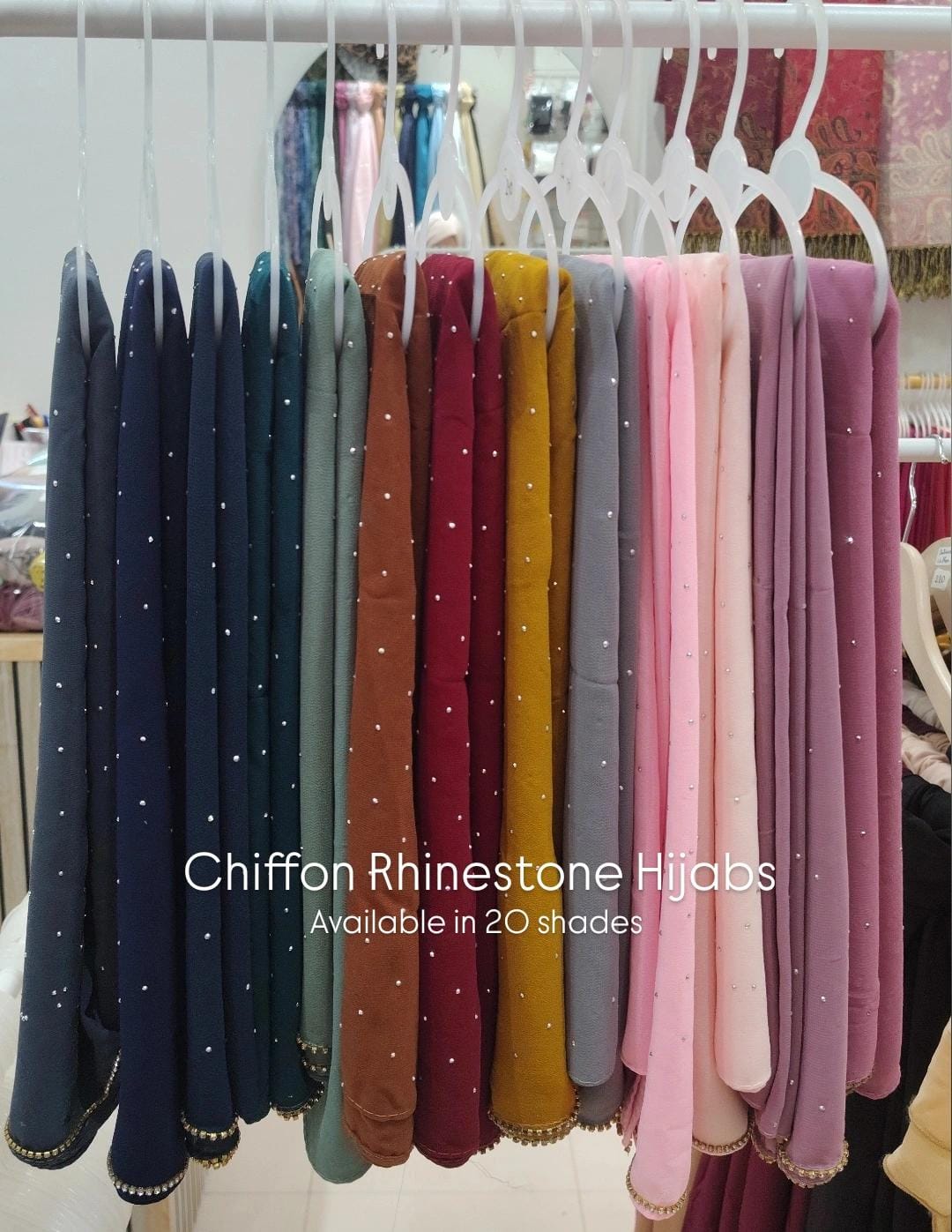 Chiffon Rhinestone hijab