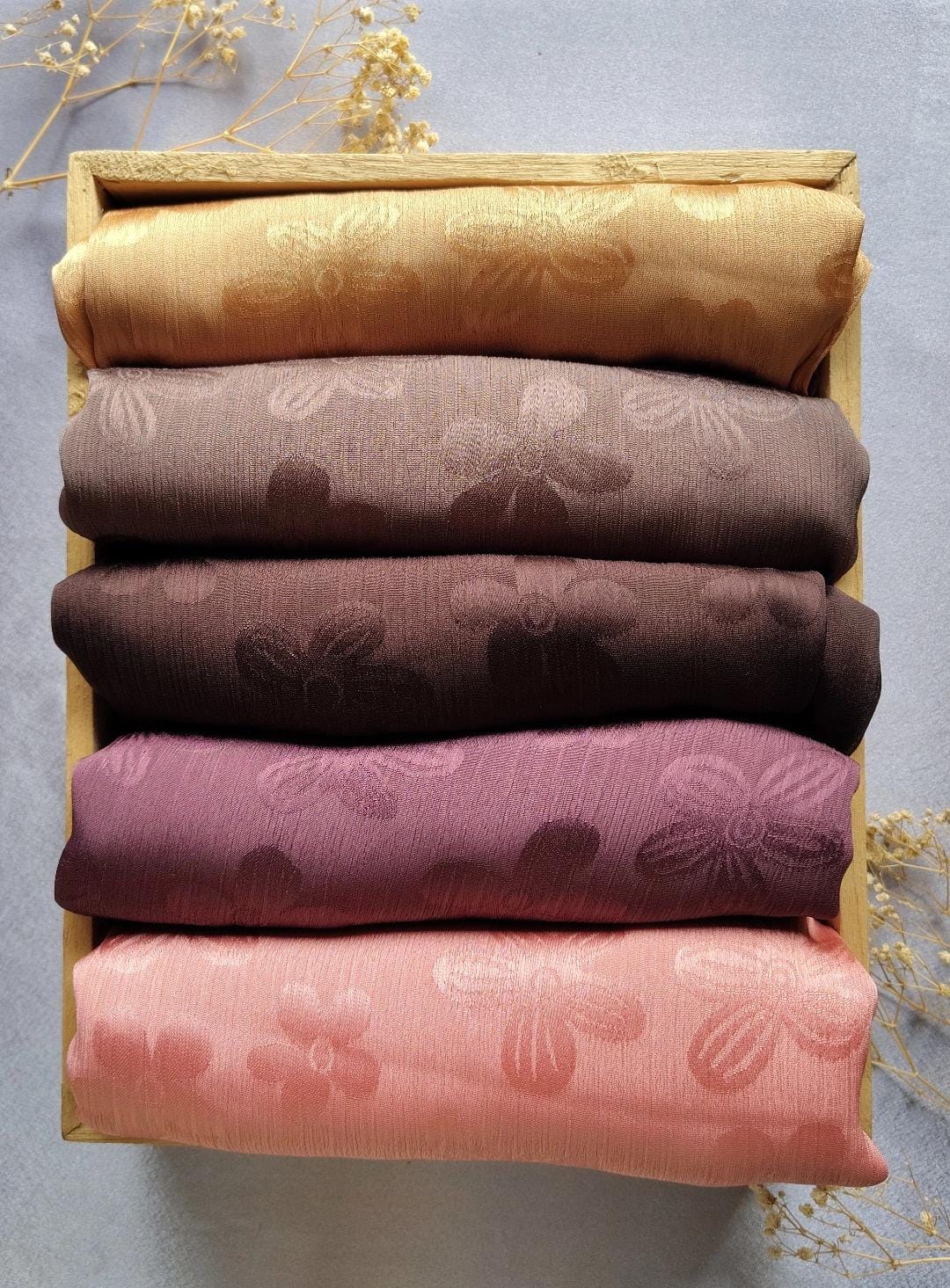 Embossed Silk Satin Hijab