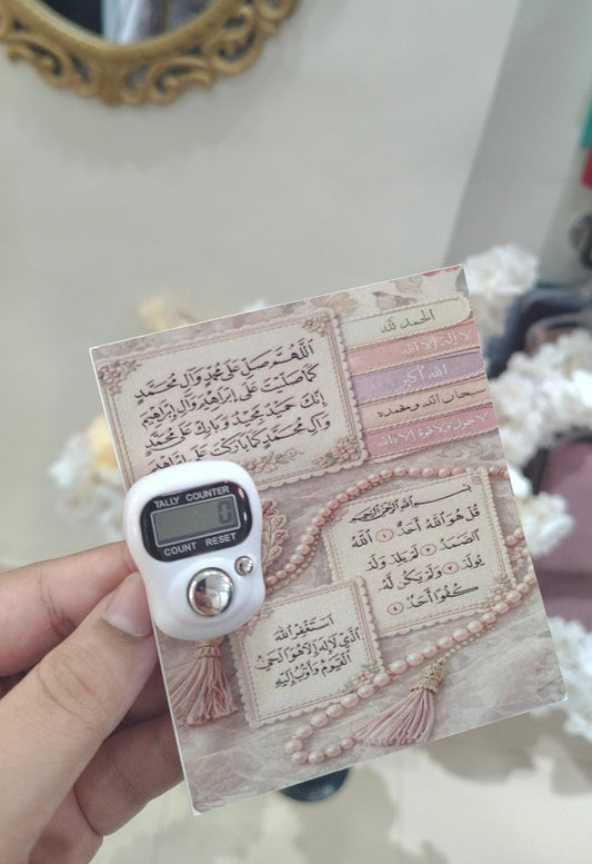 Tasbih counter with Dhikr card
