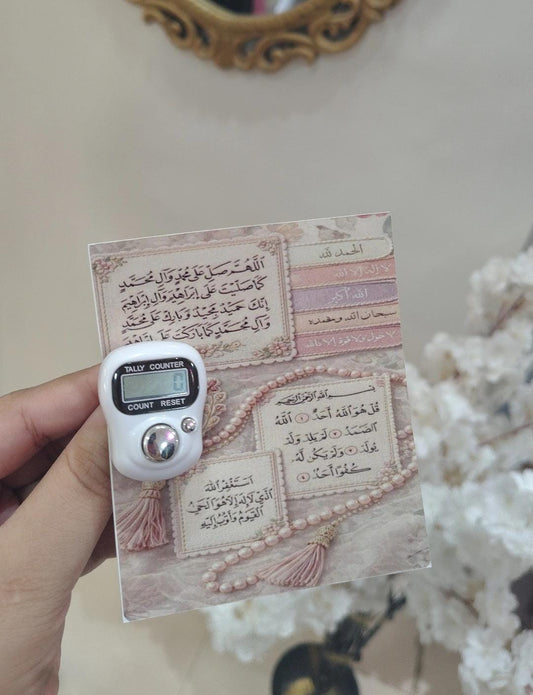 Tasbih counter with Dhikr card