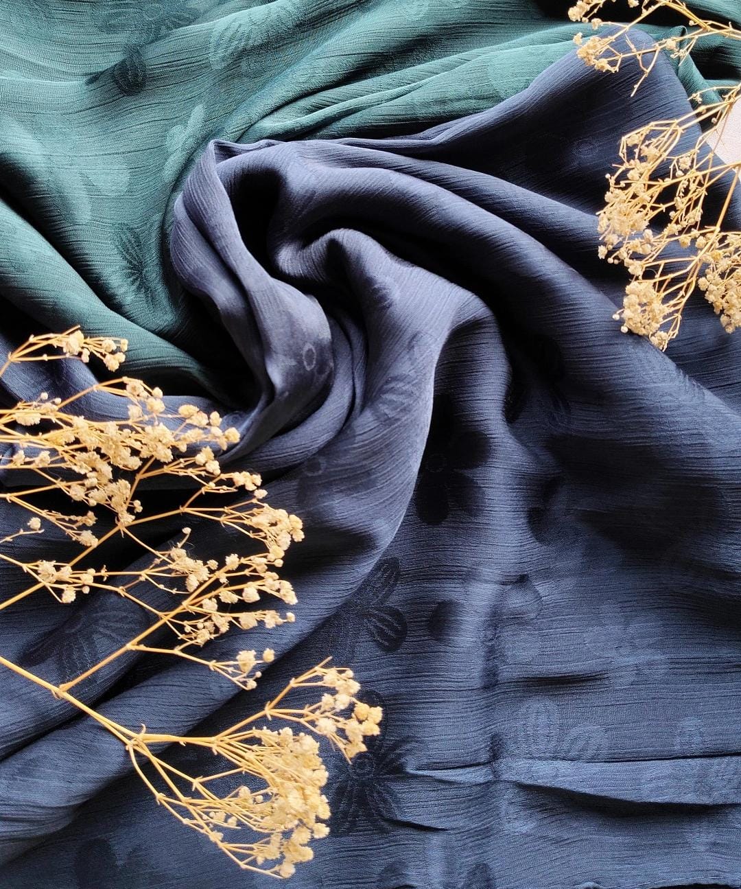 Embossed Silk Satin Hijab