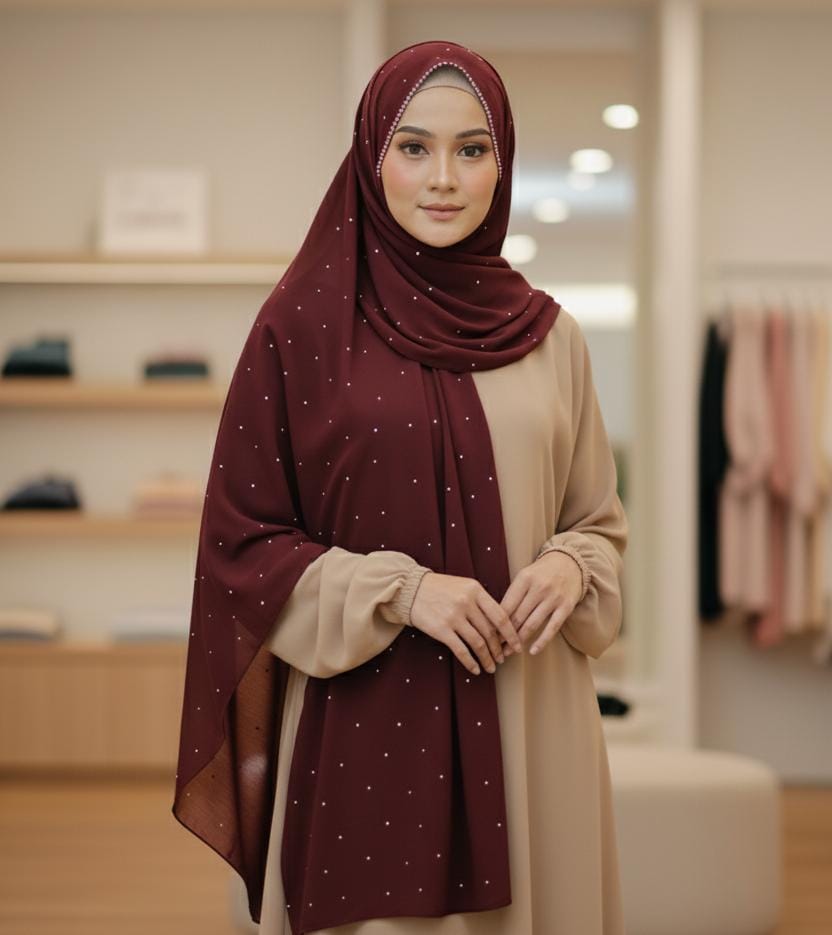 Chiffon Rhinestone Hijabs