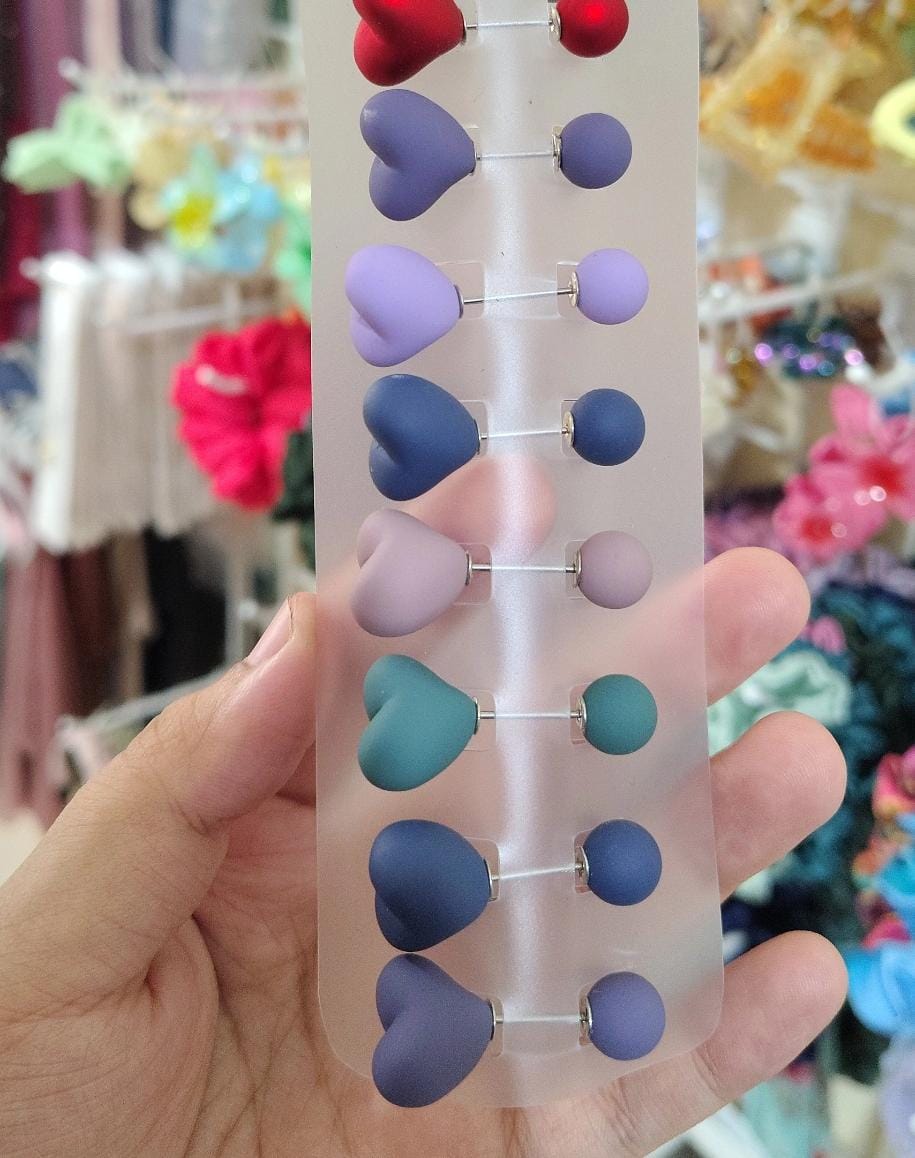 Matte heart hijab pin