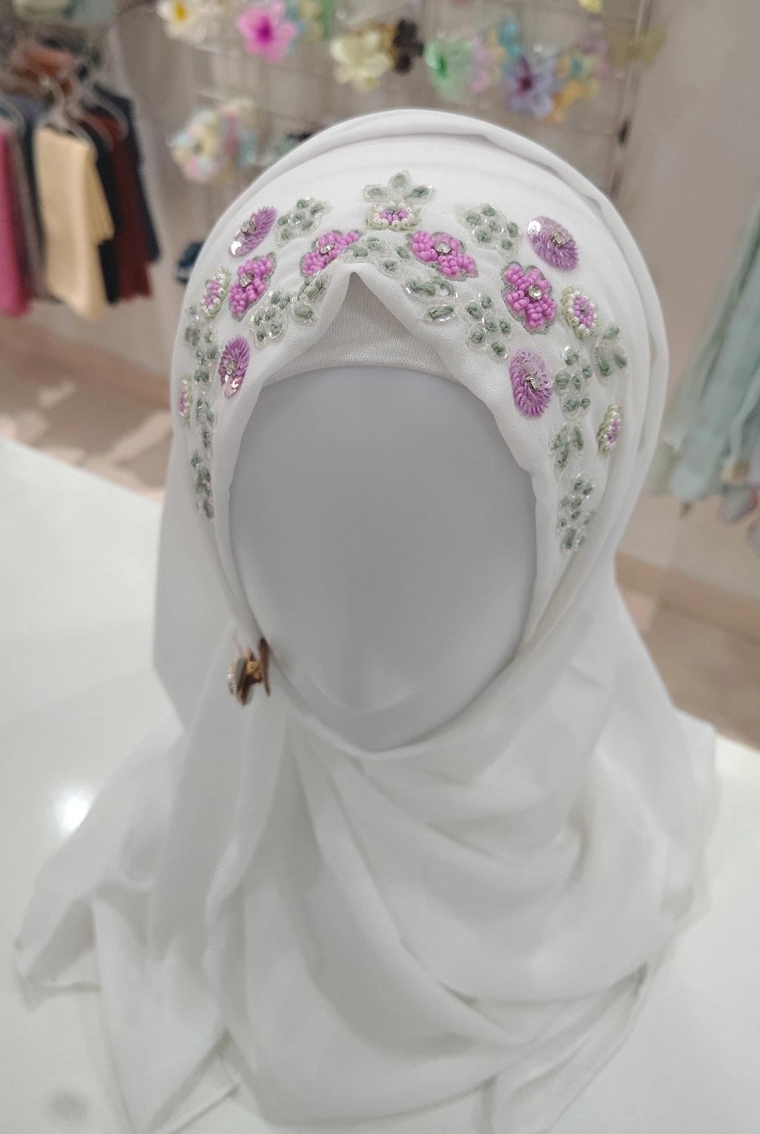 Gardenia Embroidered Hijab