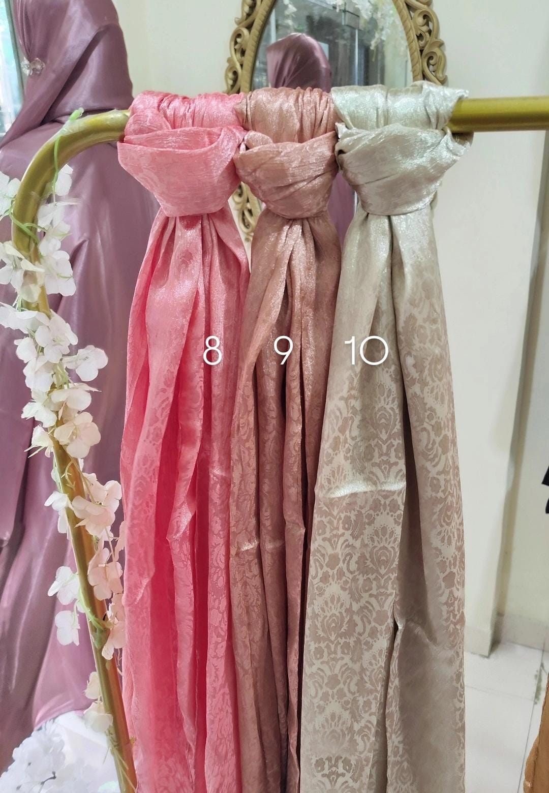 Embossed Satin hijabs