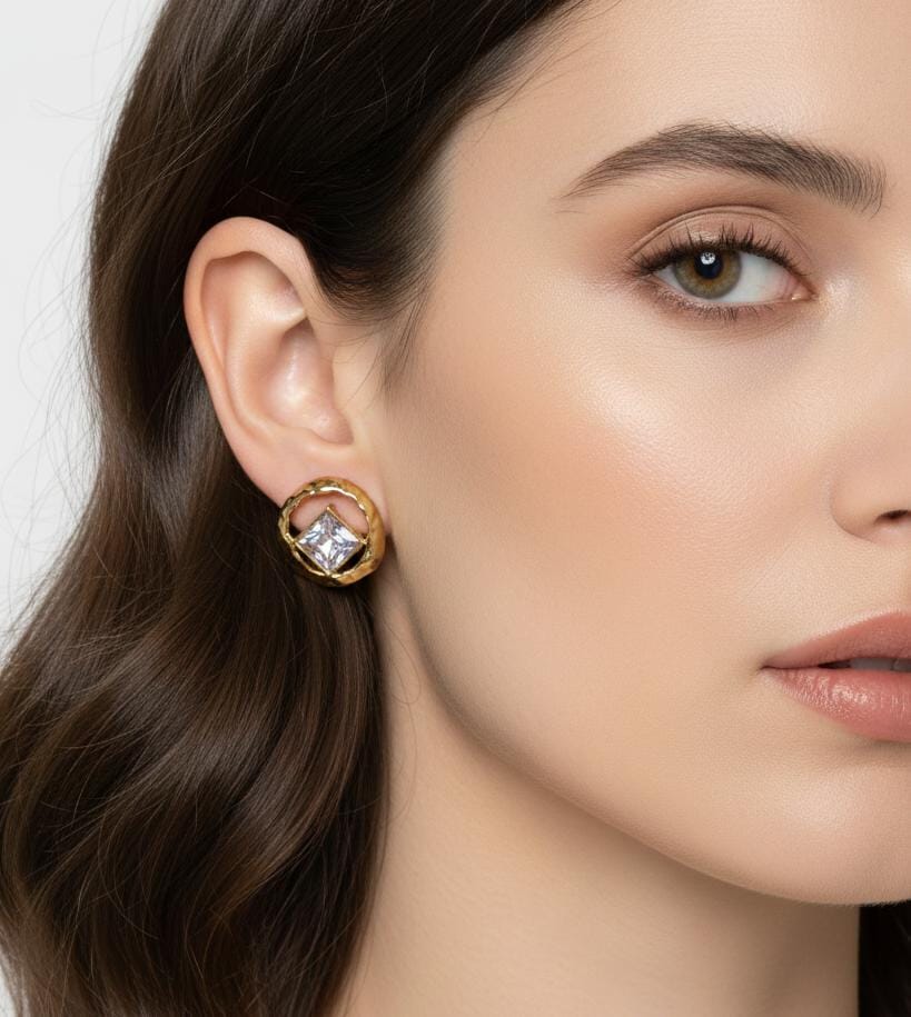 Korean Statement Stud Earrings