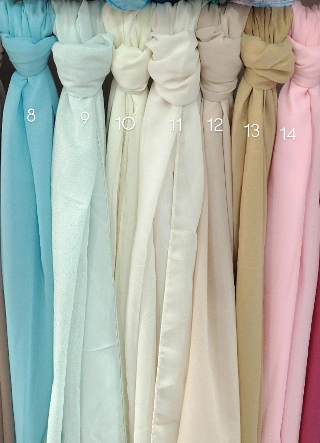Georgette Shimmer Hijab