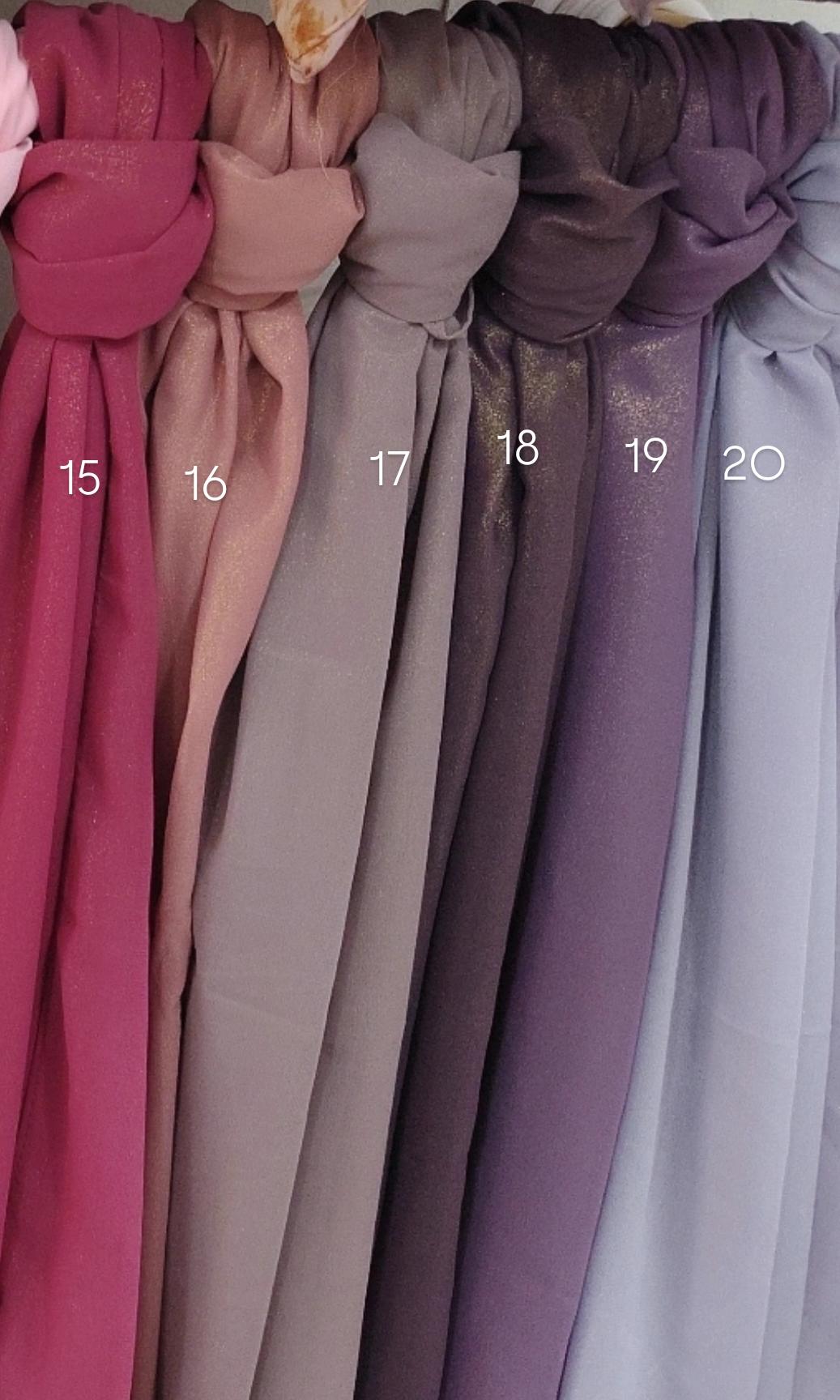 Georgette Shimmer Hijab