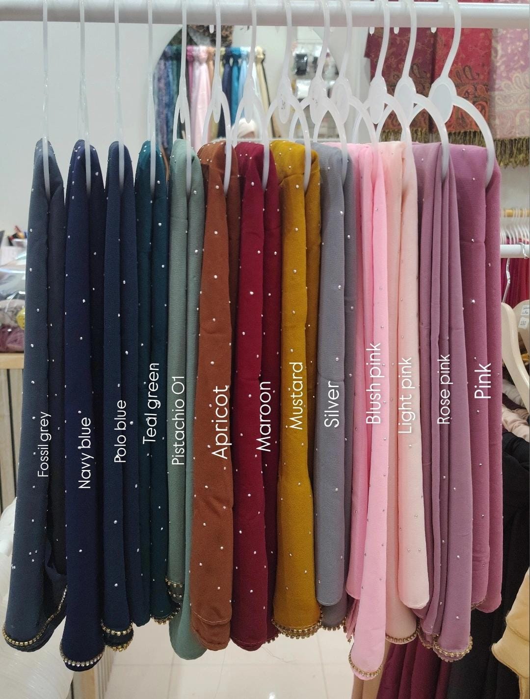 Chiffon Rhinestone hijab