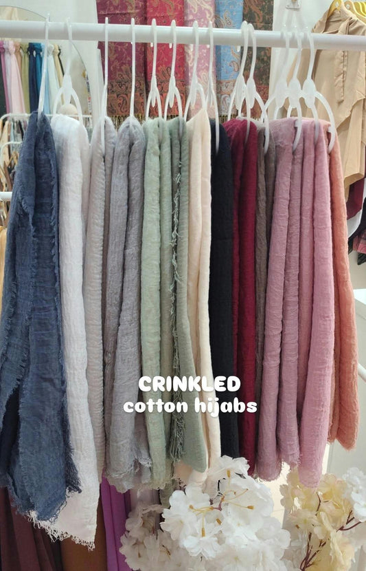 Crinkled cotton