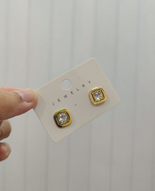 Anti tarnish earrings - diamond stud