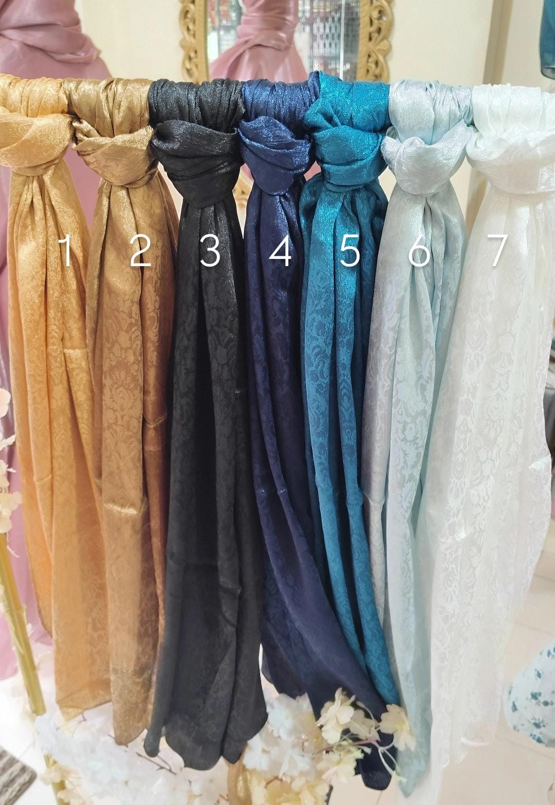 Embossed Satin hijabs