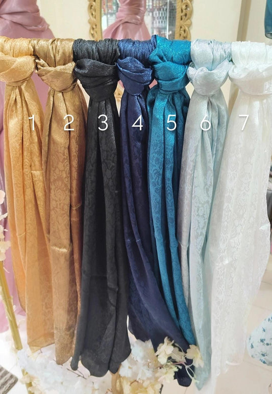 Embossed Satin hijabs